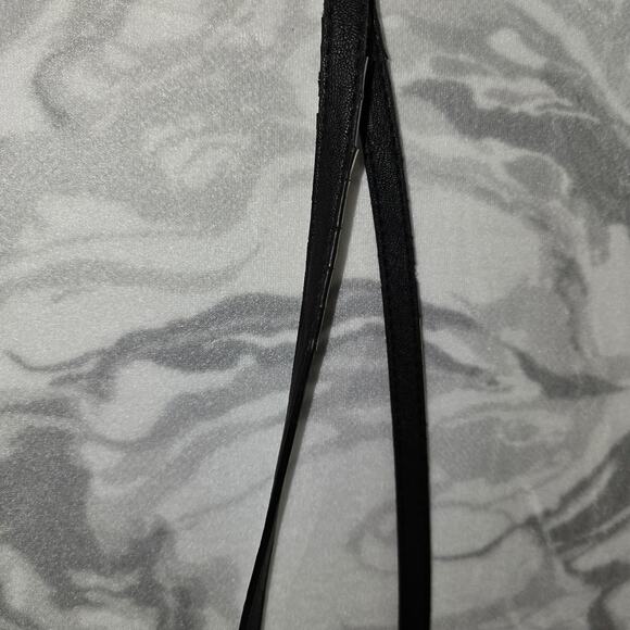 Jessica Simpson Black Faux Leather Crossbody Purse with Gold Metallic Accents - Picture 9 of 10